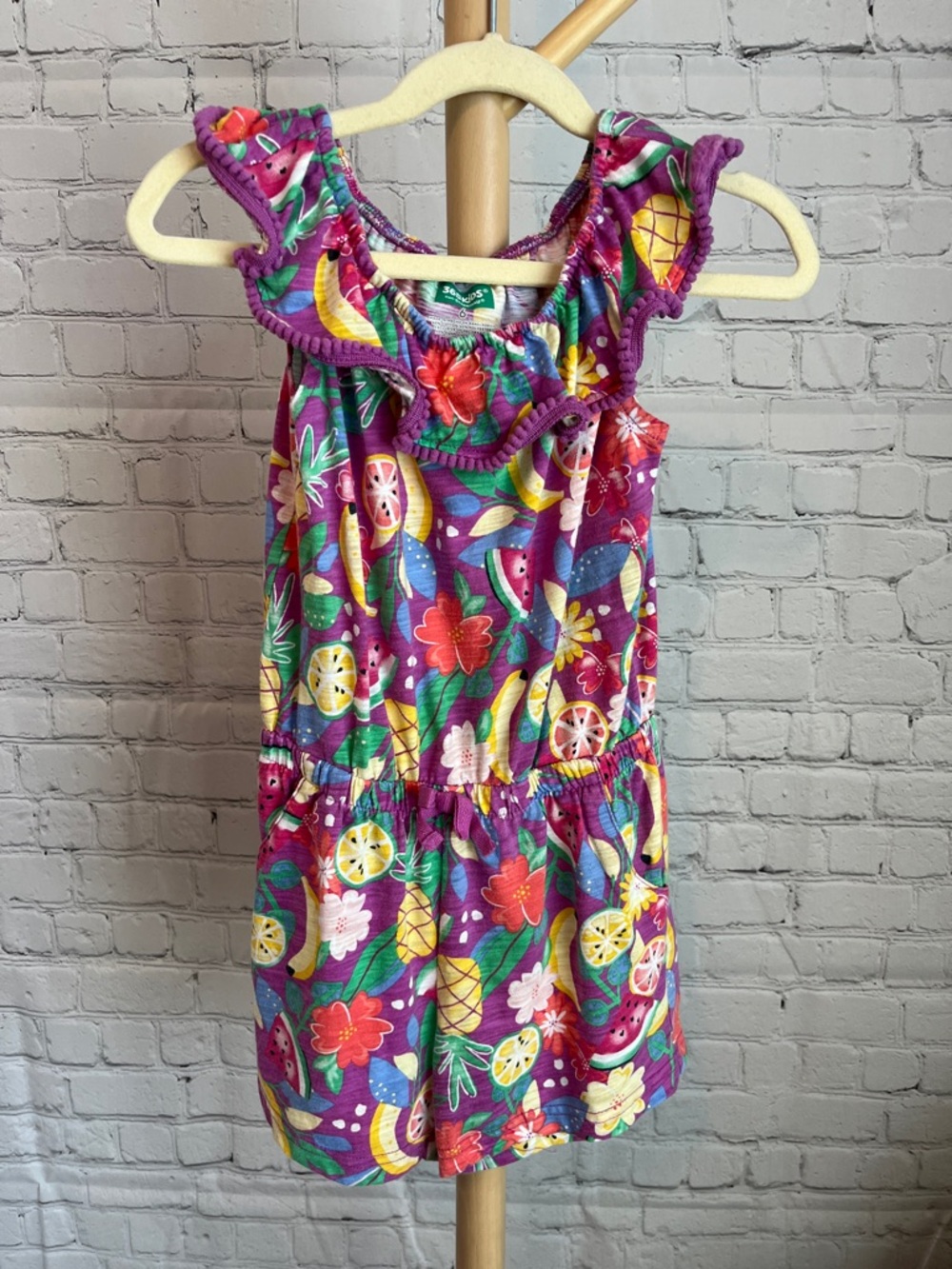 ⭐️⭐️ PICK 5 / $20 365 Kids Colorful Fruit Print Romper with Ruffle Trim